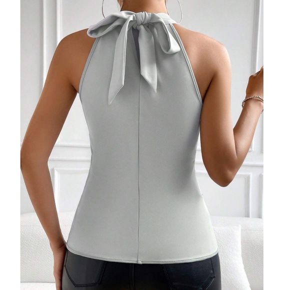 Luxe Sequin Halter Party Evening Holiday Top - Picture 5 of 12